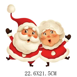 Autocollant de transfert thermique Père Noël pour décoration de vêtements de Noël