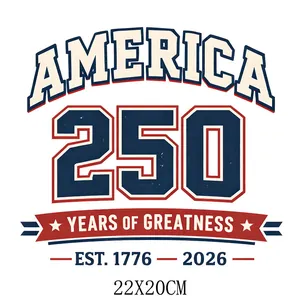 America 250 Years of Greatness heat transfer patch for T-shirt DIY clothing decoration
