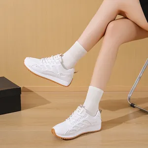 Sneaker Chunky da Donna Tomaia in Mesh Traspirante Suola Spessa Scarpe Sportive Rialzate Stile Coreano Scarpe Casual Dad Shoes