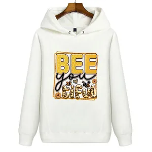 Bienen-Bügelbild für Kleidung mit 'BEE you tiful' Motiv für kreative DIY-Projekte