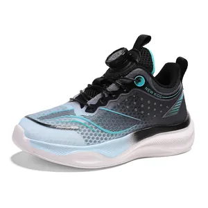 Breathable mesh running sneakers for boys featuring a convenient dial closure system