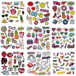 Summer Cartoon Heat Transfer Patches For Clothing DIY Iron On Stickers Washable High Elasticity Patches For T-Shirts Bags