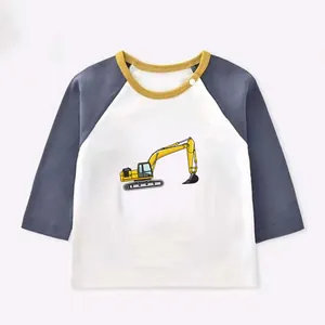 Cartoon Car Construction Vehicle Heat Transfer Patches Iron On Stickers For Kids Clothing DIY Decoration Truck Excavator Prints