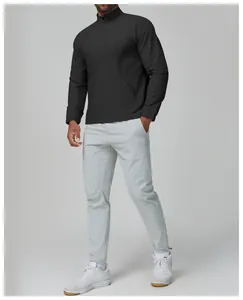 Veste de sport pour hommes avec col montant minimaliste et fermeture éclair intégrale
