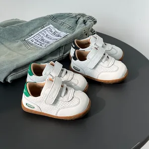Παιδικά Sneakers Στυλ German Army Trainer Αναπνεύσιμα Casual Λευκά Παπούτσια Περιπάτου για Αγόρια Κορίτσια Μαλακή Σόλα Αντιολισθητικά