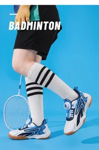 Chaussures de badminton professionnelles pour enfants avec boucle rotative