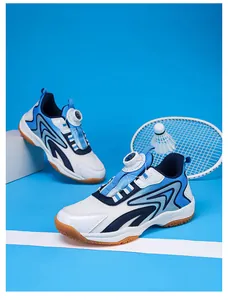 Chaussures de badminton pour enfants avec boucle rotative et maille très respirante