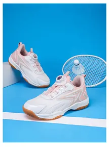 Chaussures de badminton professionnelles pour enfants avec maille respirante et boucle