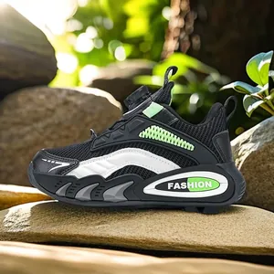 Atmungsaktive Mesh-Laufschuhe für Jungen mit schnellem Drehverschluss-System für Sport