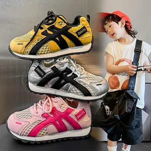 Kids Mesh Breathable Sneakers Lightweight Non-Slip Soft Sole Boys Girls Casual Running Shoes Spring Autumn