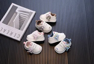 Cartoon baby walking shoes with rotating propeller detail for toddlers 0-2 years