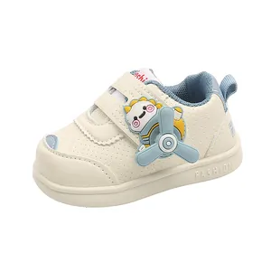 Comfortable baby toddler sneakers with rotating cartoon propeller for boys and girls