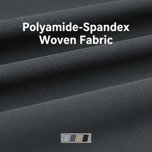 Macro detail of breathable nylon woven fabric for men's lightweight outdoor jacket