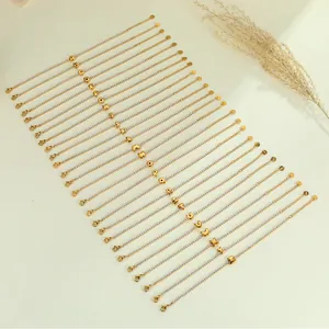 Minimalistisches Edelstahl Anfangsbuchstabe Anhänger Tennis Armband Für Damen 18K Vergoldet Strass A-Z Schmuck Geschenk