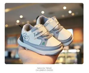 Toddler soft sole sneakers with cute panda detail for boys and girls, non-slip