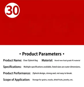 Detailed parameters and usage scope for food-grade transparent PE self-sealing bags
