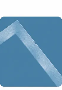 Detail of vacuum food bag showing easy-to-tear notch and neat sealed edges