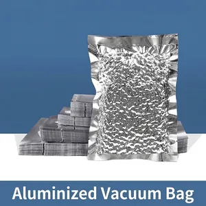 Silver aluminum-plated vacuum storage bag for food and powder packaging