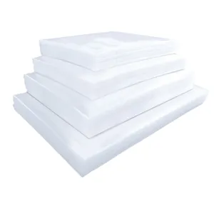 Stack of transparent high-clarity badge protective covers in various square sizes