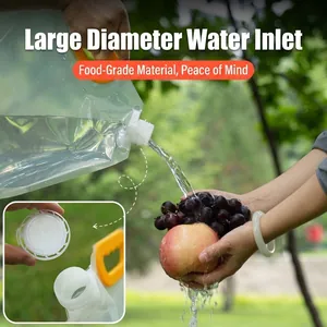 Draagbare opvouwbare waterzak voor camping en wandelen van voedselveilig materiaal