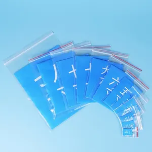 Transparent clear plastic ziplock seal bags in multiple sizes for photo and jewelry storage