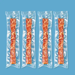 Vacuum sealer bags for long meat strips and sausages, 4-pack transparent nylon material