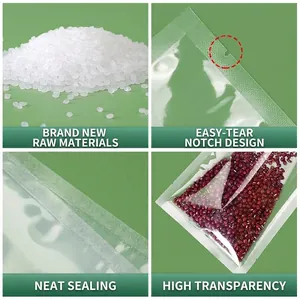 Sacchetti di imballaggio in plastica trasparente per salse con design a strappo facile