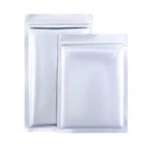Aluminum Foil Ziplock Bags Food Grade Flat Bottom Resealable Mylar Storage Bag For Tea Coffee Snack Dog Food Moisture-Proof