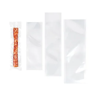 Heavy-duty transparent long vacuum sealer bags for sausages and cured meats packaging