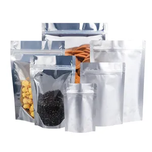 Premium thickened aluminum foil stand-up zip lock pouches for food and tea packaging
