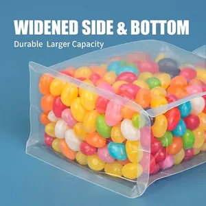 Transparent eight-side seal stand-up food packaging bag for snacks and dried fruits