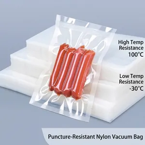 Food Grade Thickened Nylon Vacuum Sealer Bags Clear Smooth Food Storage Bags For Commercial Home Sealing Machine Storage Packaging