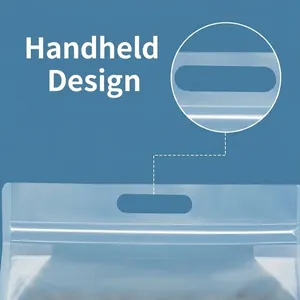 Professional frosted stand-up packaging pouch featuring a convenient handle design