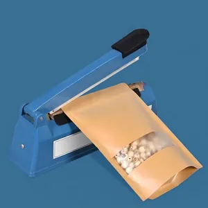 Bolsa de papel kraft con ventana para almacenamiento de alimentos y termosellado