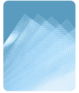 Detail of embossed grid texture on food-grade vacuum sealer bags for storage