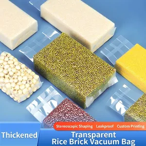 Thickened Transparent Vacuum Sealer Bags For Rice Grains Food Grade Nylon PE Side Gusseted Storage Bag Home Kitchen Organizer