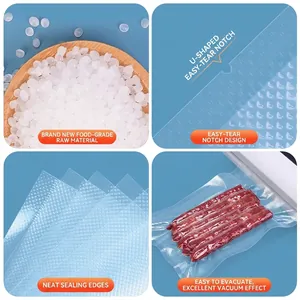 Food grade embossed vacuum sealer bags for food storage preservation and sous vide cooking