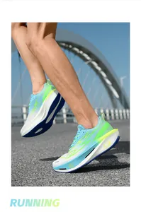 Chaussures de course professionnelles respirantes avec plaque de carbone haute performance