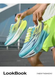 Chaussures de course professionnelles respirantes avec un dégradé de couleurs pour hommes