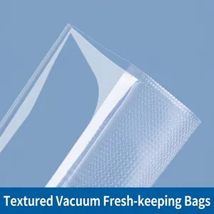 Textured Vacuum Sealer Bags Food Grade BPA Free Embossed Transparent Seal Storage Rolls For Meat Vegetable Preservation