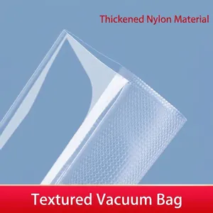 Textured Vacuum Sealer Bags Food Storage Preservation Packs Mesh Transparent Compression Plastic Seal Bags For Kitchen Storage
