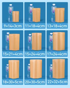 Comparación detallada de tamaños de bolsas de papel Kraft para envases de alimentos