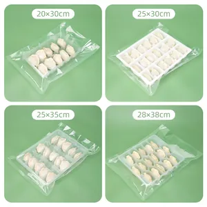 Sacchetti sottovuoto trasparenti per gnocchi surgelati in varie dimensioni.