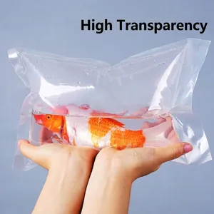 Thickened transparent plastic fish transport bag for aquarium live fish shipping