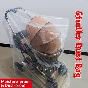 Thickened Transparent Stroller Dust Cover Waterproof PE Plastic Storage Bag For Baby Stroller High Chair Lazy Sofa Protection