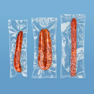 Clear textured vacuum sealer food bags for storage and sous vide packaging