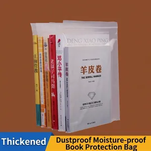 Book Protection Bags Resealable Plastic Zip Lock Bags For Novels Manga Magazines Moisture Proof Dust Proof Frosted Transparent Storage Bags
