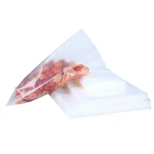 Durable transparent dot textured vacuum food sealer bags for kitchen storage and freshness