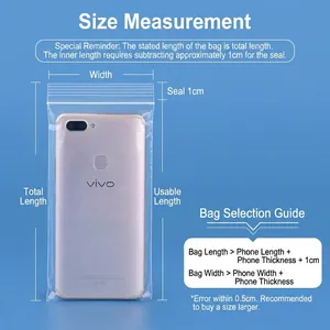 Funda impermeable transparente para móvil con cierre hermético y pantalla táctil