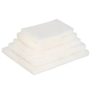 Commercial thick food-grade nylon vacuum sealer bags stacked in various sizes for storage